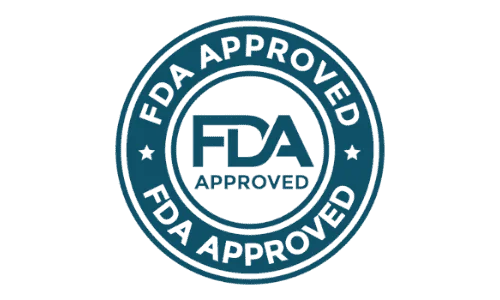 FDA approved safety certification badge representing trusted and regulated supplement manufacturing.